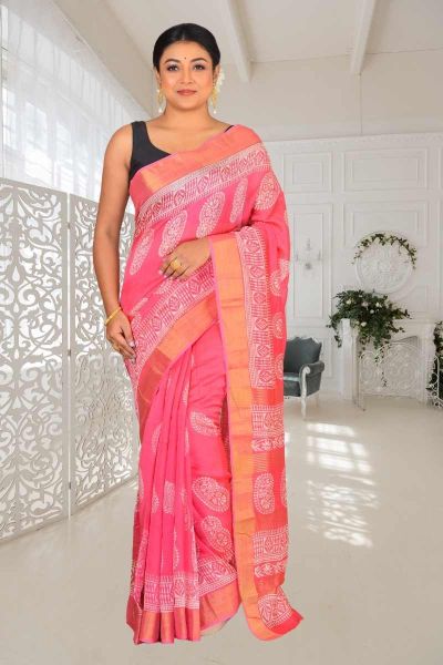 Cotton Chanderi Saree (adi86165)