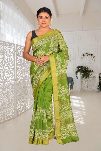 Cotton Chanderi Saree (adi86174)