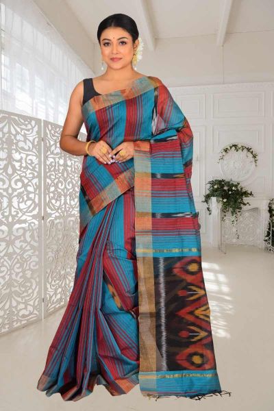 Semi Ikkat Silk Saree (adi86177)