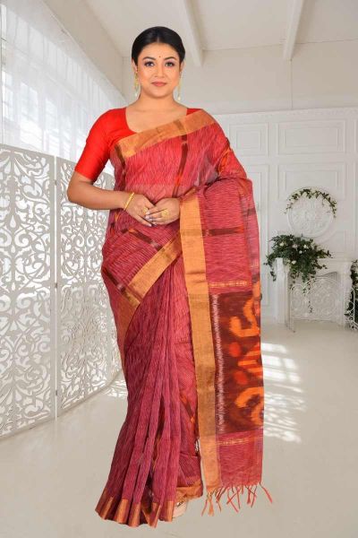 Semi Ikkat Silk Saree (adi86183)