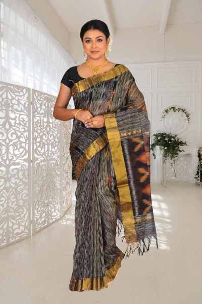 Semi Ikkat Silk Saree (adi86194)