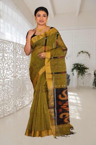 Semi Ikkat Silk Saree (adi86199)