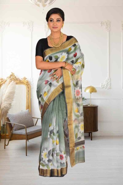 Cotton Chanderi Saree (adi86228)