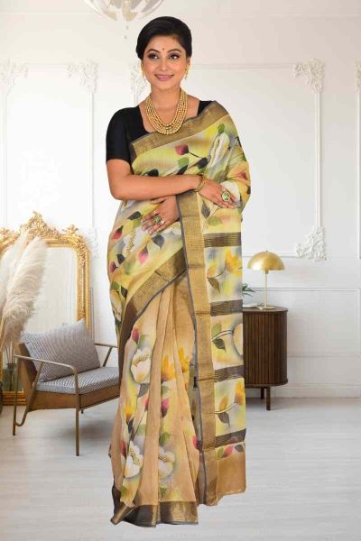 Cotton Chanderi Saree (adi86231)