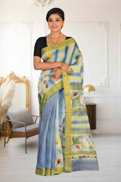 Cotton Chanderi Saree (adi86232)