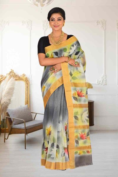 Cotton Chanderi Saree (adi86235)