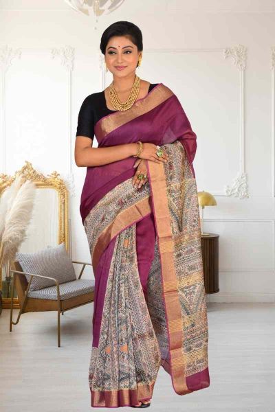 Cotton Chanderi Saree (adi86238)