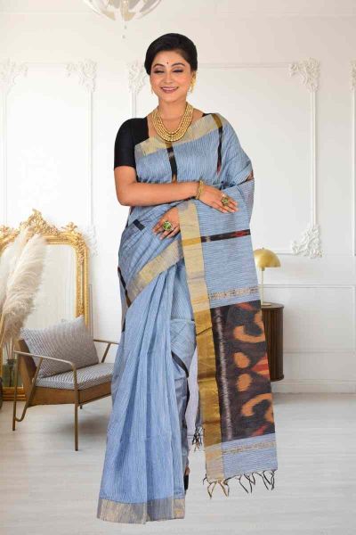 Ikkat Silk Saree (adi86252)