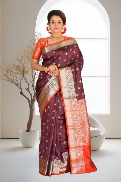 Semi Kanjivaram Silk Saree (adi86324)