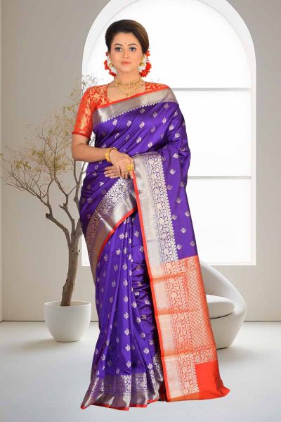 Semi Kanjivaram Silk Saree (adi86325)