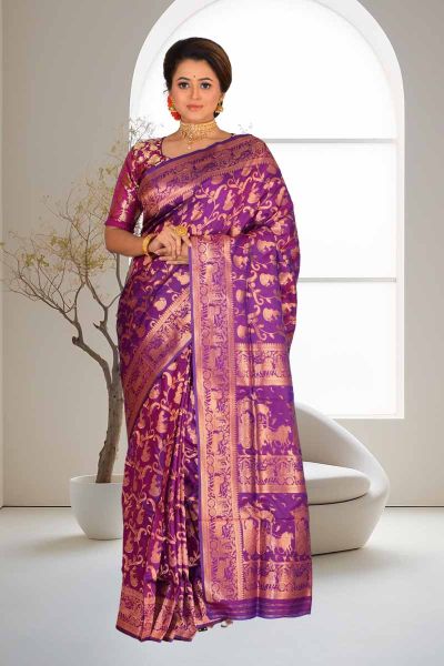 Semi Katan Silk Saree (adi86355)