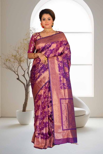 Semi Katan Silk Saree (adi86356)