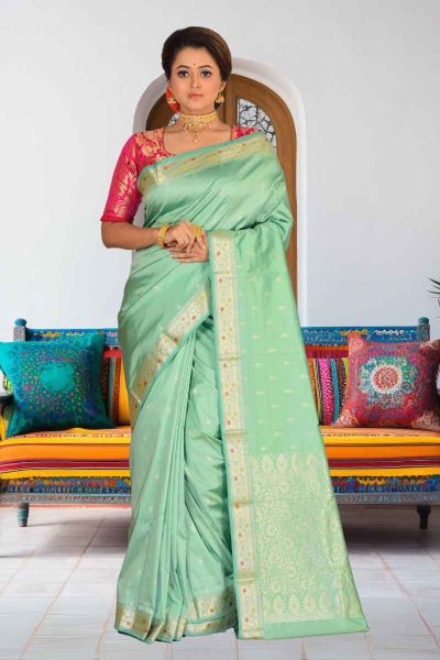 Semi Kanjivaram Silk Saree (adi86375)