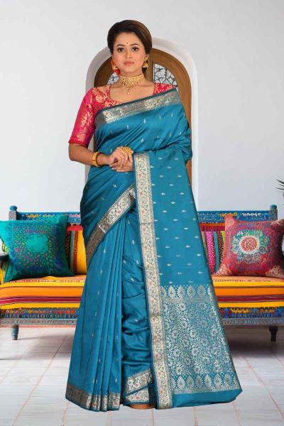 Semi Kanjivaram Silk Saree (adi86383)