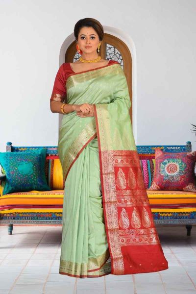 Semi Kanjivaram Silk Saree (adi86395)