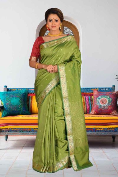 Semi Kanjivaram Silk Saree (adi86408)