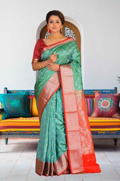 Semi Kanjivaram Silk Saree (adi86412)