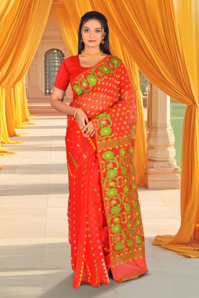 Soft Dhakai Jamdani Saree (adi86428)