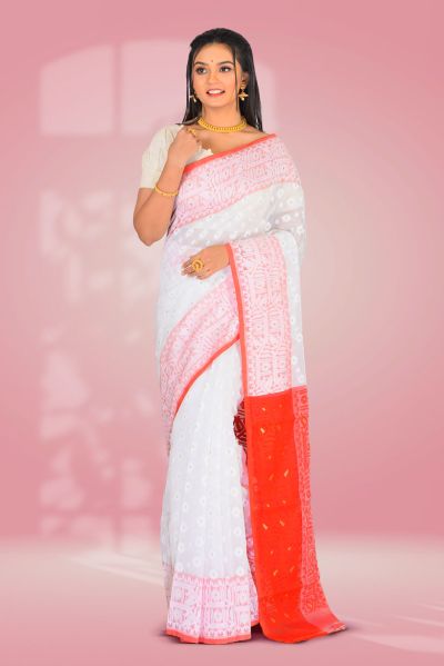 Soft Dhakai Jamdani Saree (adi86454)