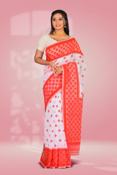 Soft Dhakai Jamdani Saree (adi86456)