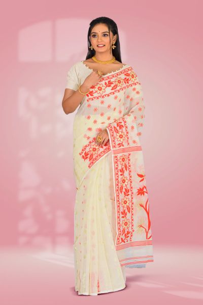 Soft Dhakai Jamdani Saree (adi86461)