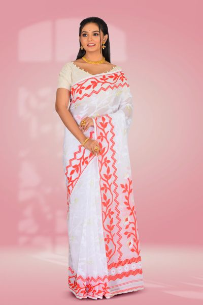 Soft Dhakai Jamdani Saree (adi86462)