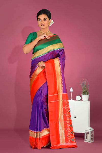 Ikkat Silk Saree (adi86466)