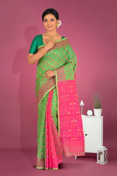 Soft Dhakai Jamdani Saree (adi86468)