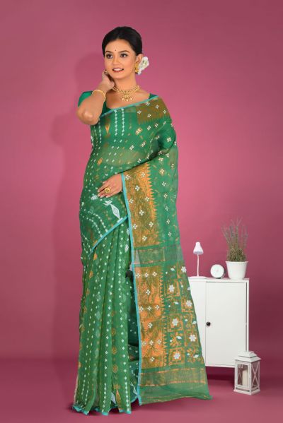 Soft Dhakai Jamdani Saree (adi86470)