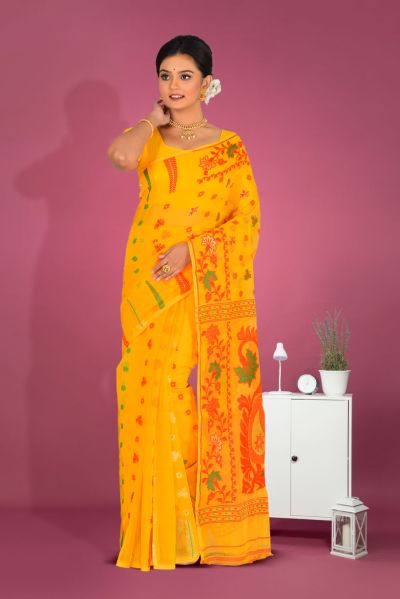 Soft Dhakai Jamdani Saree (adi86474)