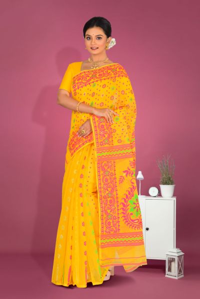 Soft Dhakai Jamdani Saree (adi86475)