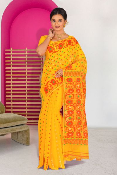 Soft Dhakai Jamdani Saree (adi86483)