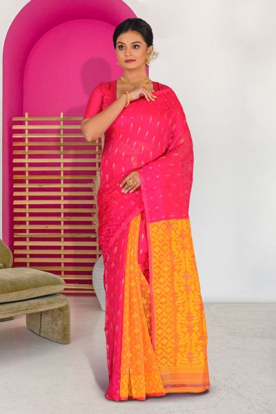 Soft Dhakai Jamdani Saree (adi86488)