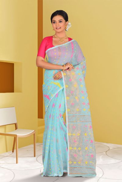 Soft Dhakai Jamdani Saree (adi86490)