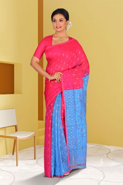 Soft Dhakai Jamdani Saree (adi86491)