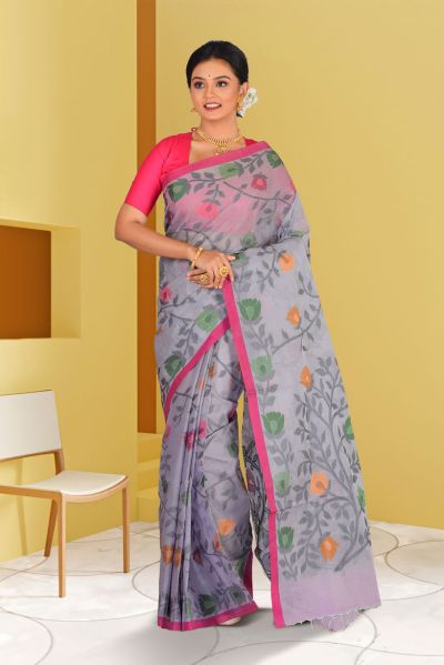 Resham Cotton Saree (adi86494)