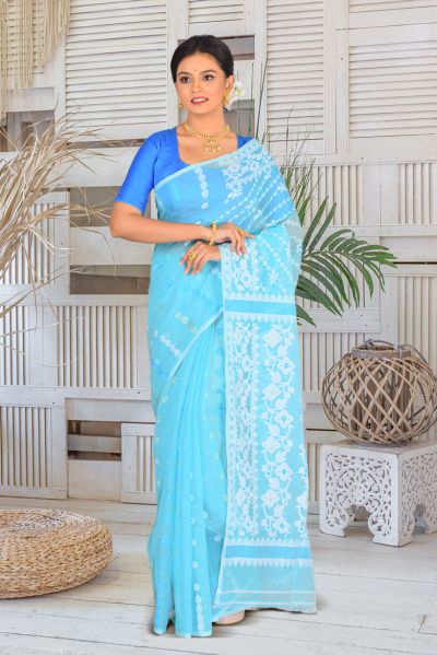 Soft Dhakai Jamdani Saree (adi86512)