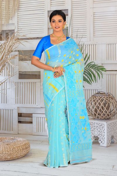 Soft Dhakai Jamdani Saree (adi86514)