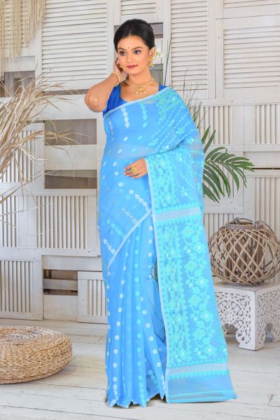 Soft Dhakai Jamdani Saree (adi86516)