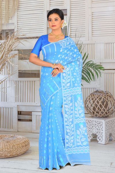 Soft Dhakai Jamdani Saree (adi86517)