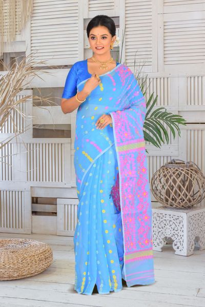 Soft Dhakai Jamdani Saree (adi86518)