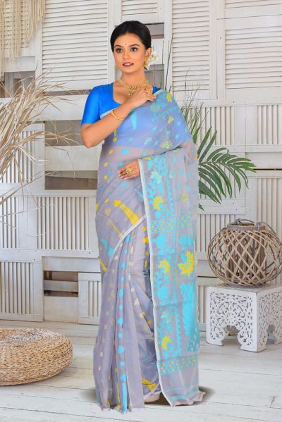 Soft Dhakai Jamdani Saree (adi86520)