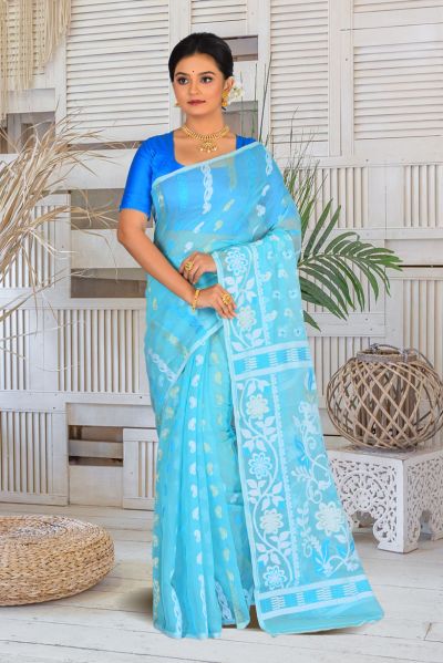 Soft Dhakai Jamdani Saree (adi86521)