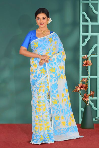 Soft Dhakai Jamdani Saree (adi86526)