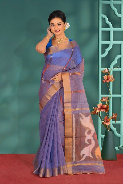 Semi Ikkat Silk Saree (adi86529)