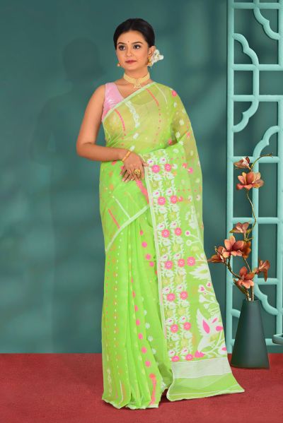 Soft Dhakai Jamdani Saree (adi86531)