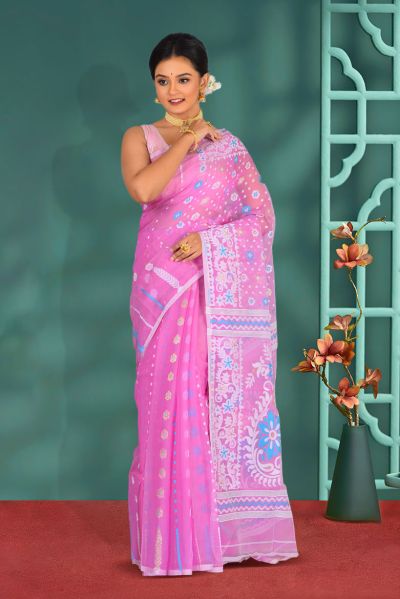 Soft Dhakai Jamdani Saree (adi86532)