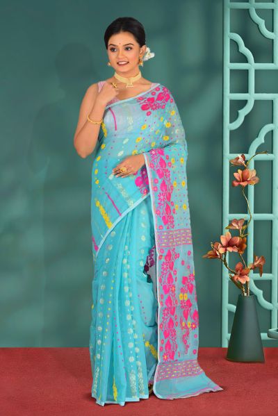 Soft Dhakai Jamdani Saree (adi86533)