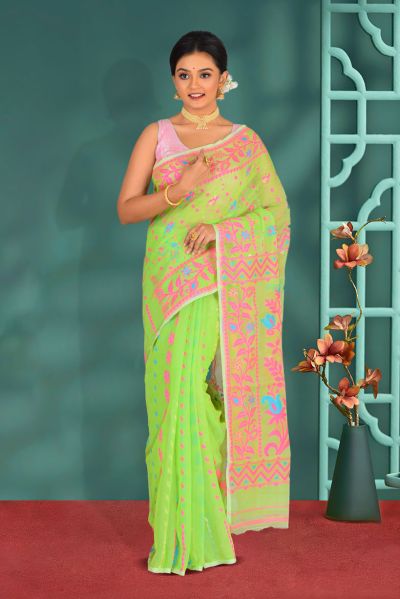 Soft Dhakai Jamdani Saree (adi86534)