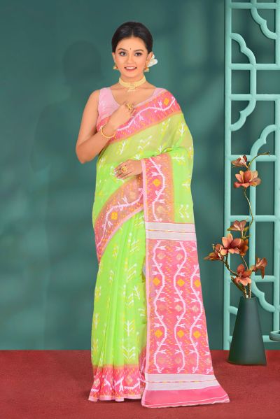 Soft Dhakai Jamdani Saree (adi86535)